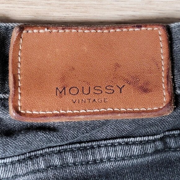 Moussy Vintage Jeans Womens 29 Gray Skinny Distressed Frayed Hem Made in Japan - Picture 9 of 16